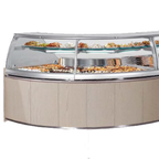 Thumbnail image #1 for Oscartek Classic II CLASSIC II CIIDPCA90 Refrigerated Curved Full-Service Deli/Pastry/Chocolate Display Case, Stainless Interior, 80.9" Wide