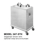 Thumbnail image #1 for Piper Products/Servolift Eastern 3AT6-ST Unheated Enclosed 3-Compartment Mobile Dish Dispenser for Round 5–9 in. Plates