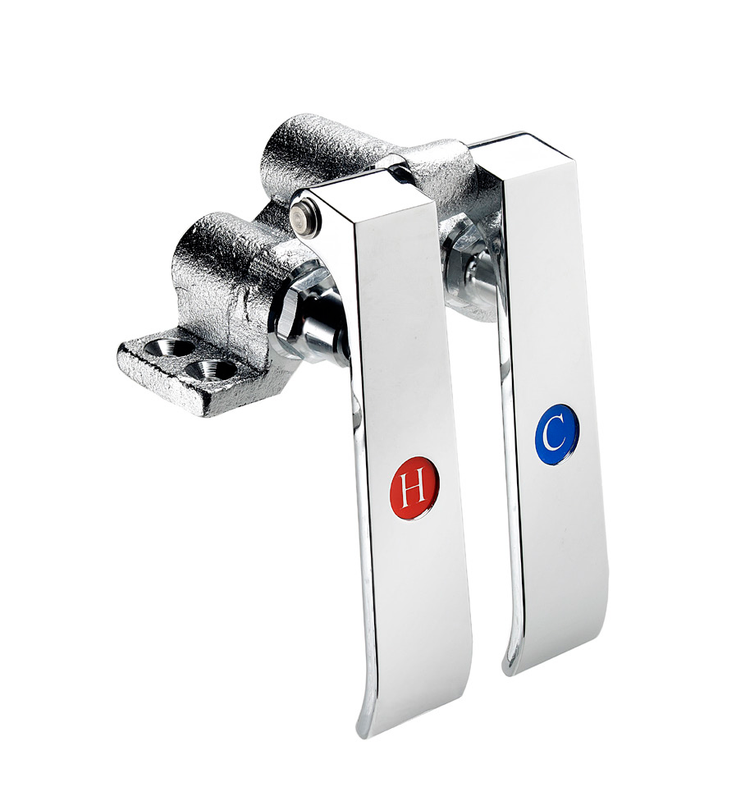 Product image #2 for Krowne Royal Series Double Pedal Knee Valve with 4-1/2 Inch Hole Centers, 1/2 Inch Female Inlet/Outlet
