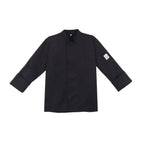 Thumbnail image #1 for CAC China Chef's Pride APJK-1KL Black Chef Jacket, Large Case of 24