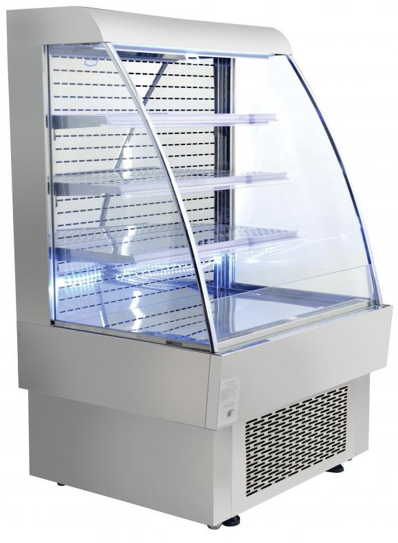 Product image #5 for Omcan Grab-and-Go Refrigerated Open-Air Cooler Vertical Floor Display Case, 39-3/8-Inch Wide, 13.42 Cu. Ft.