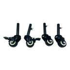 Thumbnail image #1 for G.E.T. Urban Renewal WHEEL-MG 2-Inch Polyurethane Caster Set, 2 Braking and 2 Swivel Stem Casters Case of 6