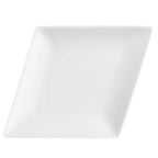 Thumbnail image #1 for CAC China Diamond DM-12 Porcelain -Shaped Platter, 9-3/4"L x 7-1/2"W x 3/4"H, Narrow Rim Case of 2 Dozen