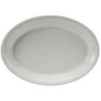 Thumbnail image #1 for Tuxton China Concentrix CWH-1142 Ceramic Platter, 11-1/2 x 8-3/4 in, Oval, Coupe Rim, White 1 Dozen