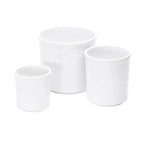 Thumbnail image #1 for Cal-Mil 1950-64-15 Round Melamine Salad Bar Crock, 64 oz, White, 6-3/4" Dia. x 6-1/4"H Case of 4