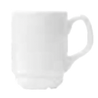 Thumbnail image #1 for Libbey Slenda 905356508 8 oz White Porcelain Stackable Coffee Mug with Handle