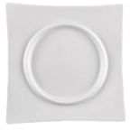 Thumbnail image #1 for Vertex China Opera OP-H8S Square China Plate, 9", Wide Rim, Bright White 1 Dozen