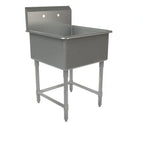 Thumbnail image #1 for Tarrison Products Ltd. TA-PS12230-KIT 1-Compartment Stainless Steel Sink, 30 x 22 x 13 in Bowl, 10 in Backsplash, 36 x 28.5 x 45 in