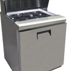 Thumbnail image #1 for QualServ (Middleby) UCMT127-SS11A U-Line Corporation (Middleby) 27" 1-Door Refrigerated Mega Top Prep Table, 8-Pan, Stainless Steel