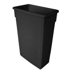 Thumbnail image #1 for Thunder Group PLTC023K 23-Gallon Rectangular Plastic Trash Can, Black, Flat Bottom, No Lid