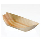 Thumbnail image #1 for Tableware Solutions USA S0041.S Disposable Pine Wood Finger Food Boat, 3-3/4" x 2", Biodegradable Case of 50