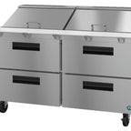 Thumbnail image #6 for Hoshizaki Steelheart SR60B-24MD4 60-Inch Two-Section Mega Top Prep Refrigerator, 4 Drawers, 24 1/6-Size Pan Capacity