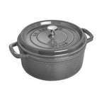 Thumbnail image #1 for Zwilling J.A. Henckels Staub® 1003199 Round Enameled Cast Iron Dutch Oven, 4 qt, Graphite Gray, Induction Ready, with Cover