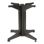 Thumbnail image #1 for Grosfillex Alpha US624202 Large Charcoal Resin Pedestal Table Base for 32–48 x 32 in Molded Melamine Tops, Adjustable Leveler