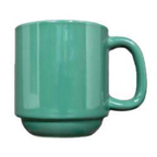Thumbnail image #1 for Vertex China Vista SM-FG 10 oz China Coffee Mug, Stackable, Forest Green, Polished Foot Case of 3 Dozen
