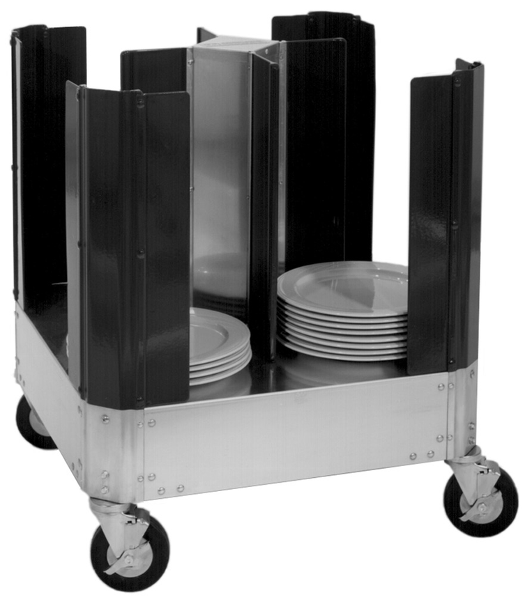 Product image #4 for Cres Cor Poker Chip Style 4-Section Aluminum Dish Dolly for 11-1/2 to 13 Inch Dishes