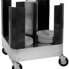 Thumbnail image #4 for Cres Cor 50113180 Poker Chip Style 4-Section Aluminum Dish Dolly for 11-1/2 to 13-Inch Dishes