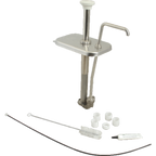 Thumbnail image #1 for AllPoints Foodservice Parts & Supplies 2171288 Condiment Dispenser Pump Assembly with Brushes, Gauging Collars, Lubricant, Knob and Lid