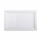 Thumbnail image #1 for G.E.T. Vogue - EGS M8131RC-W Rectangular White Melamine Serving Platter, 13 x 8-3/8 x 1 in Case of 4