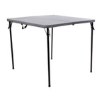 Thumbnail image #1 for Flash Furniture DAD-LF-86-GY-GG 34" Square Folding Table, Gray Molded Plastic Top, 28-1/2"H