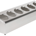 Thumbnail image #1 for Steril-Sil Company LTC-6 Countertop In-Line Silverware Dispenser, 6-Hole, Portable, 304 Stainless Steel