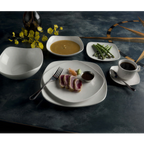 Thumbnail image #2 for International Tableware Quad QP-11 Square Porcelain Fruit Bowl, 11 oz, 5-1/4" Case of 3 Dozen