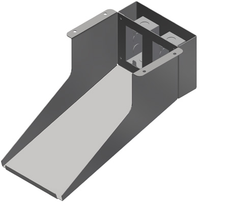 Product image #4 for John Boos Under-Overshelf Printer Shelf with 8 x 16 Inch Deck