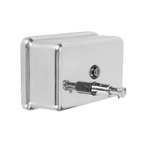 Thumbnail image #1 for Thunder Group SLSD040H Manual Liquid Soap Dispenser, 40 oz, Wall-Mount, Horizontal Rectangular Stainless Steel Case of 24