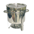 Thumbnail image #1 for Thunder Group SLRCF8311 Marmite Chafer, 11 qt, Round, Stainless Steel, Lift-Off Cover, Canned Heat