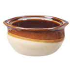 Thumbnail image #1 for Vertex China Brown Accessories OSC-10-CB 10 oz Round Vitrified China Onion Soup Crock, Handleless, Brown Case of 2 Dozen