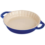 Thumbnail image #1 for Zwilling J.A. Henckels Staub® 1014857 Ceramic Pie Dish, 1.3 qt., 9-3/8" Diameter, Round, with Handles, Dark Blue