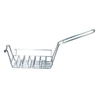 Thumbnail image #1 for Prince Castle 706 Pie Frying Basket, Front Hook, Holds 7 5" x 1" Pies, Individual Partitions, Nickel-Plated Steel Case of 8