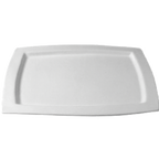 Thumbnail image #1 for G.E.T. Bugambilia TU013LT Rectangular Cast Aluminum Serving Tray with Resin Coating, No Handles, Latte, 18-3/4" x 14-1/2" x 1"