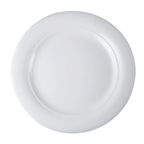 Thumbnail image #1 for Vertex China Opera OP-16 10" Round China Plate, Wide Rim, Bright White 1 Dozen