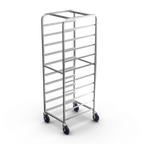 Thumbnail image #1 for Winholt Equipment SS-1810B Mobile Stainless Steel Platter Rack, Open Sides, Holds 10 18" Platters