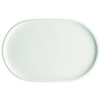Thumbnail image #1 for Libbey Schonwald, Shiro 9252236 Porcelain Oval Coupe Rim Platter, 14-1/4 x 9-1/4 x 1 in