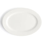 Thumbnail image #2 for Browne USA Foodservice Foundation 5630118 Oval Plate, Wide Rim, 11-3/4 x 8-1/2 in, White Vitrified High-Alumina Porcelain 1 Dozen