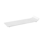 Thumbnail image #1 for Kadra Kitchenware Vikko Lightning VL-2009-10 China Plate, 10", Rectangular, Lifted Edge, White Case of 12