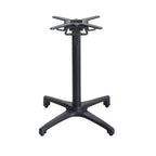 Thumbnail image #2 for G & A Commercial Seating FX2626 Dining-Height Aluminum Table Base, 26 x 26 in Base Spread, Folding, Nesting, Self-Leveling Glides, Black