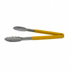 Thumbnail image #1 for Libertyware T12P-YL 12-Inch Stainless Steel Tongs with Yellow Plastic-Coated Handle Case of 72