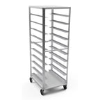 Thumbnail image #1 for Lockwood Manufacturing RA70-ER10E-SOM2 Mobile Aluminum Tray Retrieval Rack, Open Sides, Holds 20 14" x 18" Trays