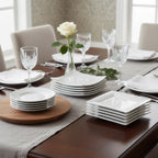 Thumbnail image #2 for Ten Strawberry Street Catering 6SQCP-6ACE-TSS 6-Inch Square Coupe-Rim China Appetizer Plate