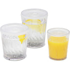 Thumbnail image #2 for Dinex DX4GC907 9 oz Clear SAN Plastic Tumbler with Swirl Finish and 2 oz Interval Measure Markings