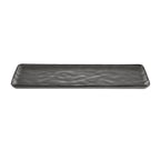 Thumbnail image #2 for CAC China RFR-RT41 Rectangular Porcelain Platter, Rolled Edge, Reactive Glaze, Dark Green, 14 x 6 Inches 1 Dozen
