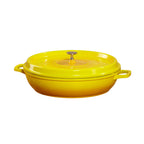 Thumbnail image #1 for G.E.T. CA-008-Y/BK/CC 4 qt Cast Aluminum Braiser Pan with Lid, 12-5/8" Round, Induction Ready