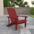 Thumbnail image #2 for Flash Furniture JJ-C14501-RED-GG Adirondack Chair, 350 lb. Capacity, Weather-Resistant Polystyrene, Red