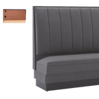 Thumbnail image #1 for ATSMFG ATS AT&S-ASWB-LX48-6CH GR5/COM Vinyl Wall Booth, 48" High, 6-Channel Back, Removable Seat