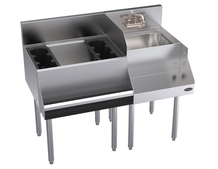 Product image #6 for Royal Series 42-Inch Left Ice Bin Underbar Cocktail Station with Blender Sink and 10-Circuit Cold Plate