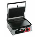 Thumbnail image #1 for SIRMAN USA Cort 34A2305105SI Commercial Panini Grill, Single, Grooved Top & Bottom, Cast Iron Plates, Manual Controls