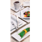 Thumbnail image #2 for Libbey Slate SL-31 Porcelain Square Saucer, 5", with 2-1/4" Well Ring